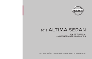 2018 Nissan Altima Quick Reference Guide